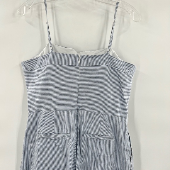 Banana Republic blue spaghetti strap striped jumpsuit size 6 - Picture 11 of 12